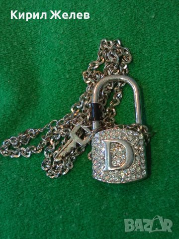 ШАРМАНТЕН МЕДЕН с БЯЛА ПОЗЛАТА АРТ ПЕНДАНТ КАТИНАРЧЕ с ИСКРАЩИ КРИСТАЛИ и СТОМАНЕНА ВЕРИЖКА 37394, снимка 13 - Колиета, медальони, синджири - 41389433