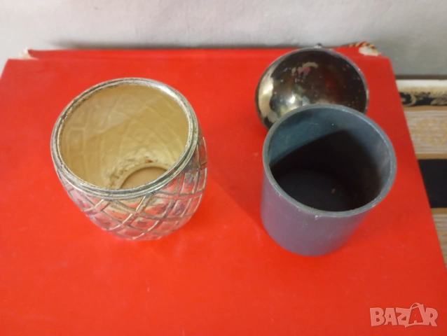 Винтидж посребрена кутия,цигаретник-ананас, снимка 3 - Антикварни и старинни предмети - 45779241