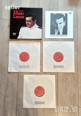 Mario Lanza ‎– The Art And Voice Of Mario Lanza BOX SET от 3 плочи +книжка Издание 🇪🇸 SPAIN 1978г 