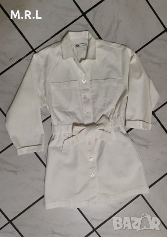 Нова, бяла, спортна рокля Zara , снимка 2 - Рокли - 35991898