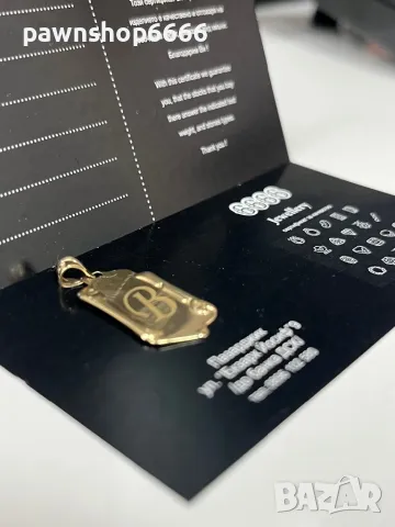 Златна висулка 14 К / буква В /, снимка 4 - Колиета, медальони, синджири - 50034779