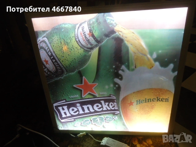 Heineken, светеща табела., снимка 2 - Други ценни предмети - 53817152
