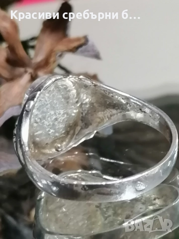 Стар сребърен пръстен  20.30мм, снимка 6 - Пръстени - 52916008
