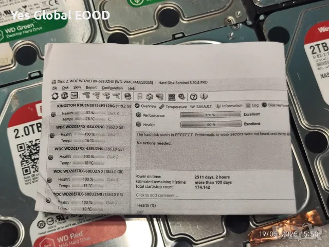 WD HDD 3.5 1TB - Твърди дискове / Хард диск за компютър / DVR - NVR, снимка 5 - Твърди дискове - 50367708