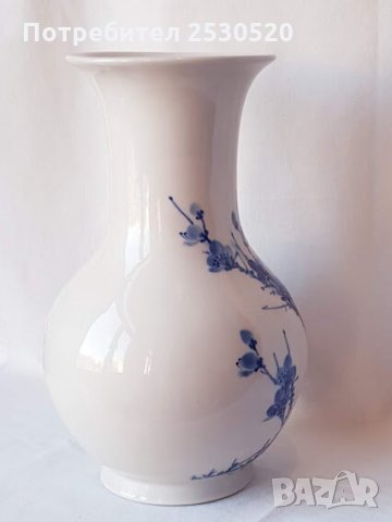 Голяма ръчно рисувана порцеланова ваза, снимка 4 - Вази - 36018725