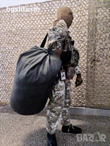 Огромен Военен Сак (Морски тип) – Брутално здрав Брезент, Холандия, снимка 4 - Сакове - 36672155