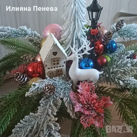 Коледна къщичка във висока чаша