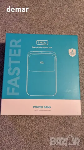 Външна батерия INIU Power Bank, 20000mAh 65W ултра малка USB C за лаптоп и телефон, оранжева, снимка 9 - Външни батерии - 48981490