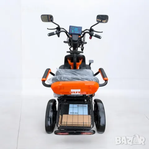 Електрическа триместна триколка blueElectric C1 1800W | 48V | 24Ah | ORANGE, снимка 5 - Мотоциклети и мототехника - 49745576