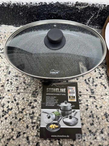 Алуминиев Тиган за Стек и Риба с Капак  STONELINE® XXL GERMANY, 2.8Л, Незалепващо Покритие