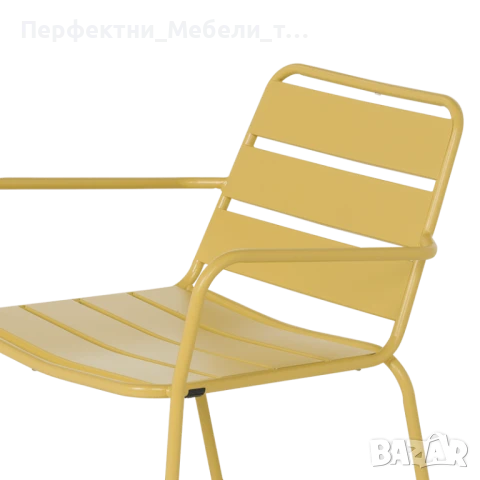 Метални градински столове удобни-жълт,зелен,сив,бежев,бял,черен-ПРОМО!, снимка 3 - Градински мебели, декорация  - 51106270