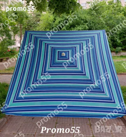 Голям Градински Чадър 250х250см., снимка 2 - Градински мебели, декорация  - 50388440