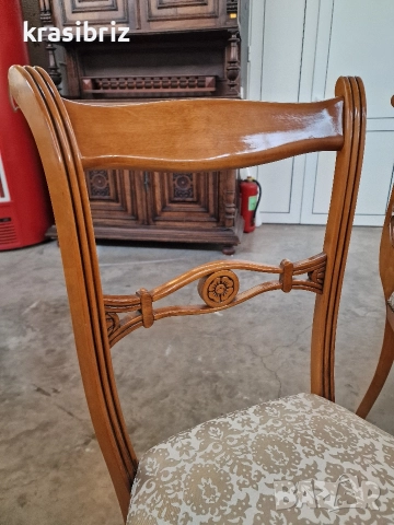 Античен Сет- Масивна Витрина с Писалище,Скрин и Маса+6 бр.Стола-внос от Германия!, снимка 18 - Витрини - 52882467