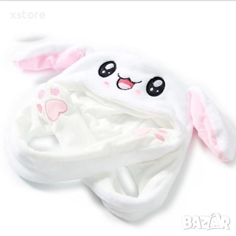 Подвижна шапка зайче с мърдащи се уши и LED светлини, снимка 7 - Други - 52796231