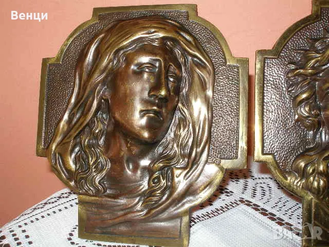 Бронзови Икони Дева Мария Исус, снимка 13 - Антикварни и старинни предмети - 49251598