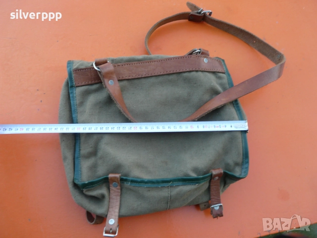 Българска презраменна брезентова чанта, снимка 2 - Екипировка - 52738084