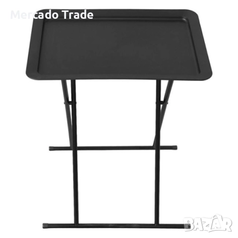 Декоративна сгъваема масичка Mercado Trade, Метал, Черна, снимка 2 - Маси - 51832379