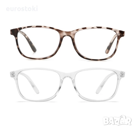 Комплект от 2 чифта диоптрични очила за четене AJYADO с калъфи, очила за четене с диоптри за жени , снимка 4 - Слънчеви и диоптрични очила - 51672688