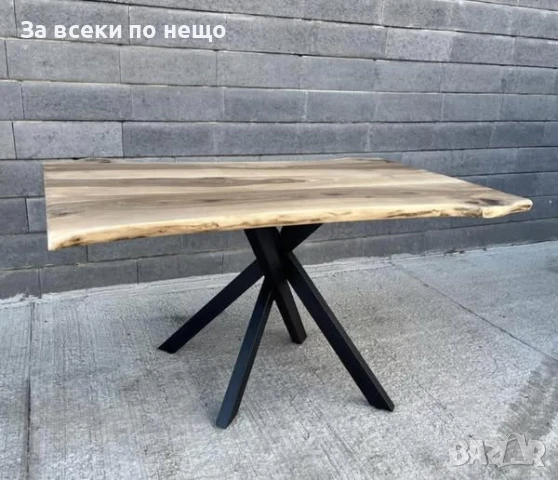Ръчно Изработена Трапезна Маса От Орехова Дървесина