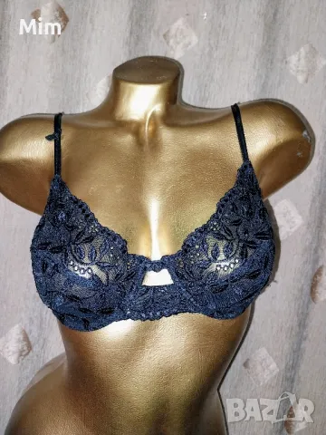 75 B Черен дантелен сутиен , снимка 2 - Бельо - 49367204