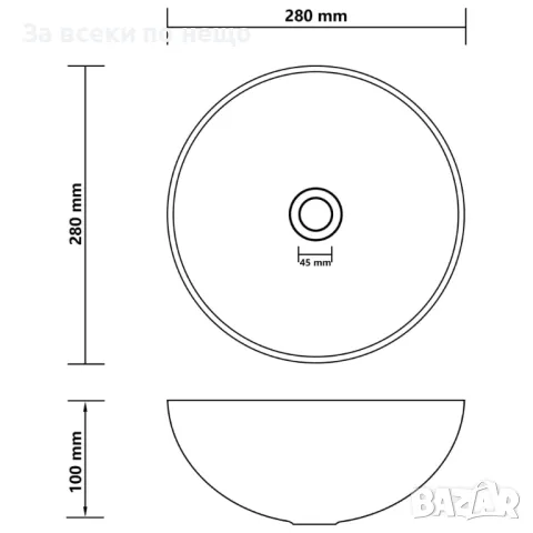 Керамична мивка за баня, светлозелена, кръгла Код P213, снимка 5 - Мивки - 49489002