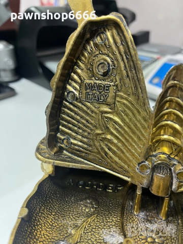 Винтидж месингова кутия за дрънкулки с пеперуда MOD-DEP BREV N4240, произведена в Италия, снимка 4 - Колекции - 51971883