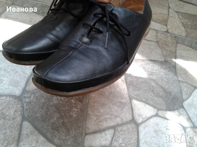 Стилни черни удобни,ежедневни обувки Polaris - естественна кожа., снимка 6 - Дамски ежедневни обувки - 53637838