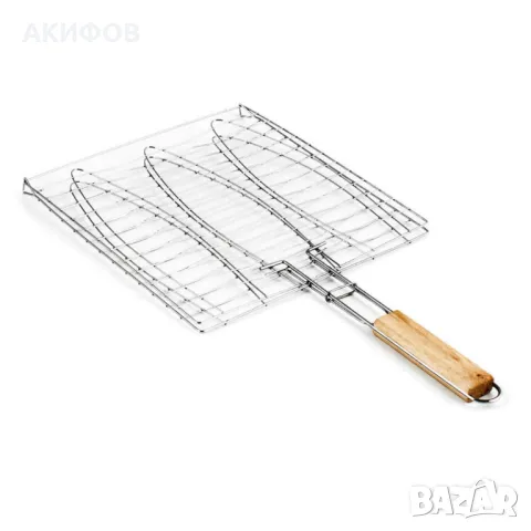 Скара за барбекю за риба Muhler, 27x26.5x50.5cm, снимка 6 - Барбекюта - 50309788