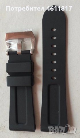 Силиконова каишка за Panerai 24 и 26мм, снимка 5 - Каишки за часовници - 52077793