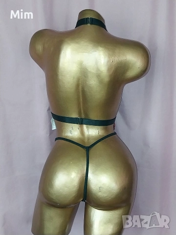 3/4XL К-т Кожено Бюстие,прашка и много къса пола , снимка 9 - Корсети, бюстиета, топове - 53299797