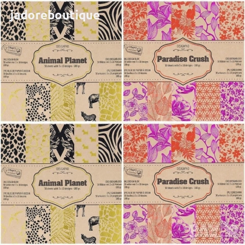 Дизайнерски крафт хартии Paradise crush/ Animal planet