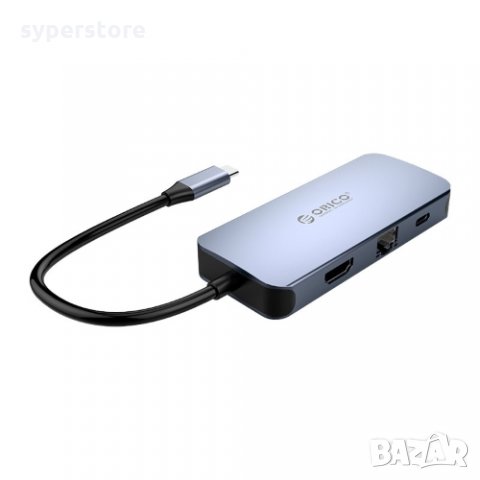 USB Хъб USB Преобразувател Orico MC-U602P-GY-BP, USB Type C Хъб, 6-in-1 Docking Station