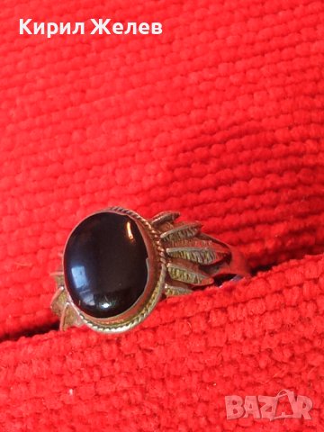 СКЪПОЦЕНЕН АНГЛИЙСКИ РЕТРО АР НУВО СРЕБЪРЕН ПРЪСТЕН СРЕБРО 925 с ЮВЕЛИРНО ШЛИФОВАН ЧЕРЕН ОНИКС 29068, снимка 14 - Пръстени - 40762761