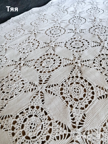 Плетена на една кука покривка за диван , снимка 3 - Покривки за легло - 51504787