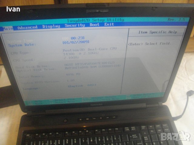 17 Инча Отличен Лаптоп-TOSHIBA L350-24U-HDD520-RAM 4GB-Pentium Dual T4300-2,10GHz-Win10-Без Батерия, снимка 11 - Лаптопи за дома - 44312403