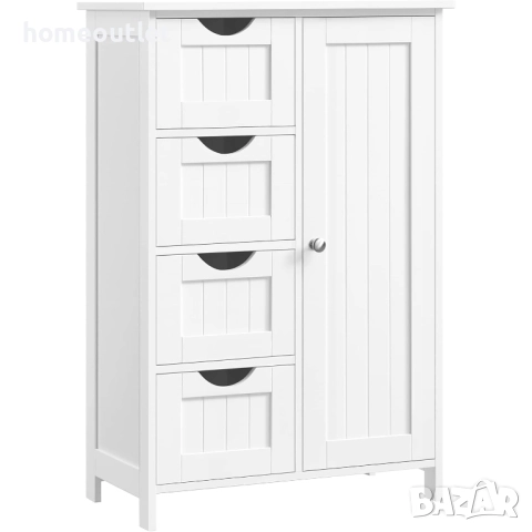 ПРОМОЦИЯ Многофункционален шкаф за баня – интелигентно решение за съхранение  VASAGLE LHC41W