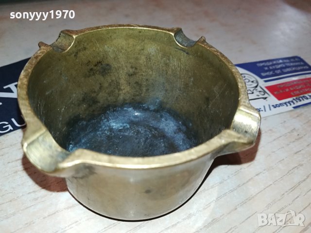 мед месингов пепелник 9х5см 2906231253, снимка 5 - Антикварни и старинни предмети - 41393031