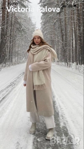 Вълнен шал с дантели от рози и дълги ресни - 220см, снимка 13 - Шалове - 52719650