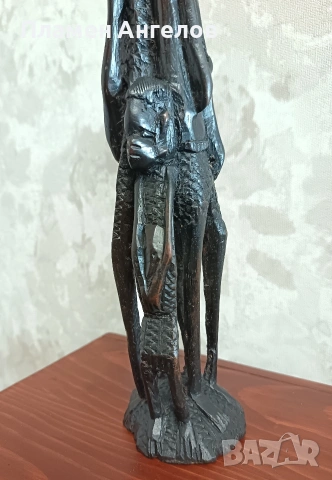 Автентична Африканска статуетка, дърворезба"Уджамаа" , снимка 5 - Антикварни и старинни предмети - 53701339