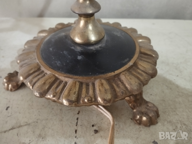 Стара настолна лампа тип свещник, снимка 3 - Настолни лампи - 44836195