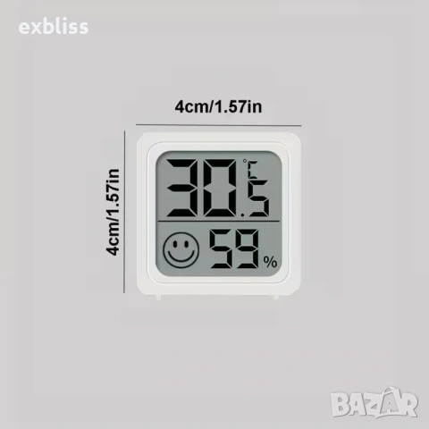 Магнитен мини дигитален термометър и хигрометър, снимка 2 - Други стоки за дома - 53397412