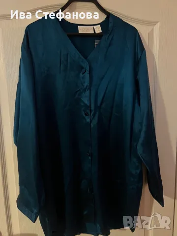 Victoria s Secret нова роба тип халат кимоно  с етикета сатен сатенено  тюркоазено зелен цвят