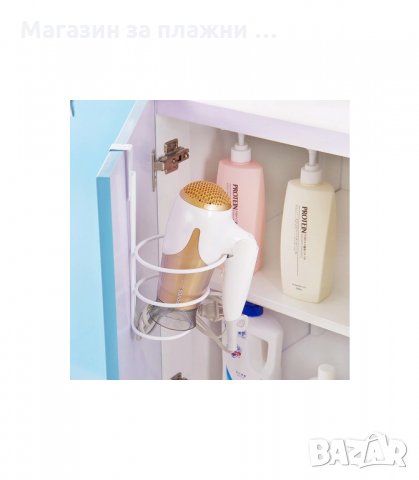 МЕТАЛНА ПОСТАВКА ЗА СЕШОАР, ЗАКАЧАЩА СЕ НА ШКАФ - код 2872, снимка 3 - Закачалки - 34148726