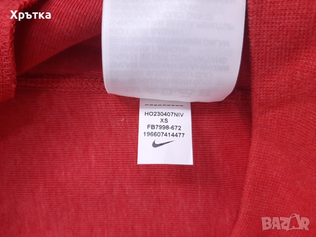 Nike Tech Fleece - Оригинална мъжка блуза с цип размер XS, снимка 10 - Блузи - 53305471