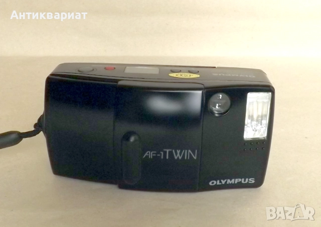 Работещ фотоапарат с 35 мм лента - Olympus AF-1 TWIN / Japan , снимка 3 - Фотоапарати - 51852077