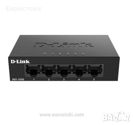 Суич D-Link DGS-105GL, 5-портов неуправляем гигабитен комутатор