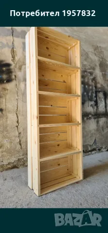 Дървен стелаж разтегателен/ хармоника ръчна изработка, снимка 13 - Оборудване за магазин - 48841383