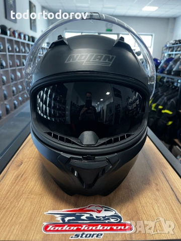 TОП ЦЕНА Мото каска за мотор NOLAN N87 BLANK,S 55-56,като нова,плака 232.74 лв. / 119 €, снимка 4 - Аксесоари и консумативи - 53669942