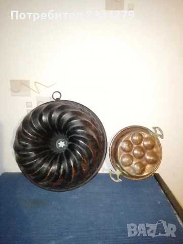 Бакърени тигани, ръчно изработени в различни времена от различни майстори. , снимка 16 - Антикварни и старинни предмети - 34854504