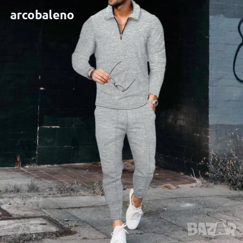 Нов мъжки свободен, втален ежедневен комплект от две части, 5цвята, снимка 4 - Спортни дрехи, екипи - 44151790